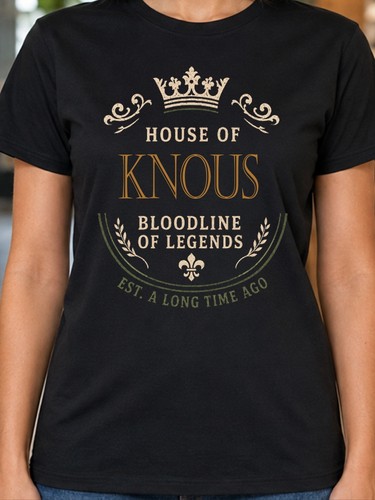 Knous surname ladies shirt - knous,