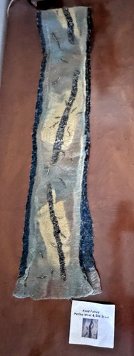 Scarf hand felted merino - felted, wool
